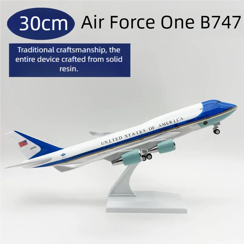 Model Airplane Plastic - 30cm B747 Air Force One Plane